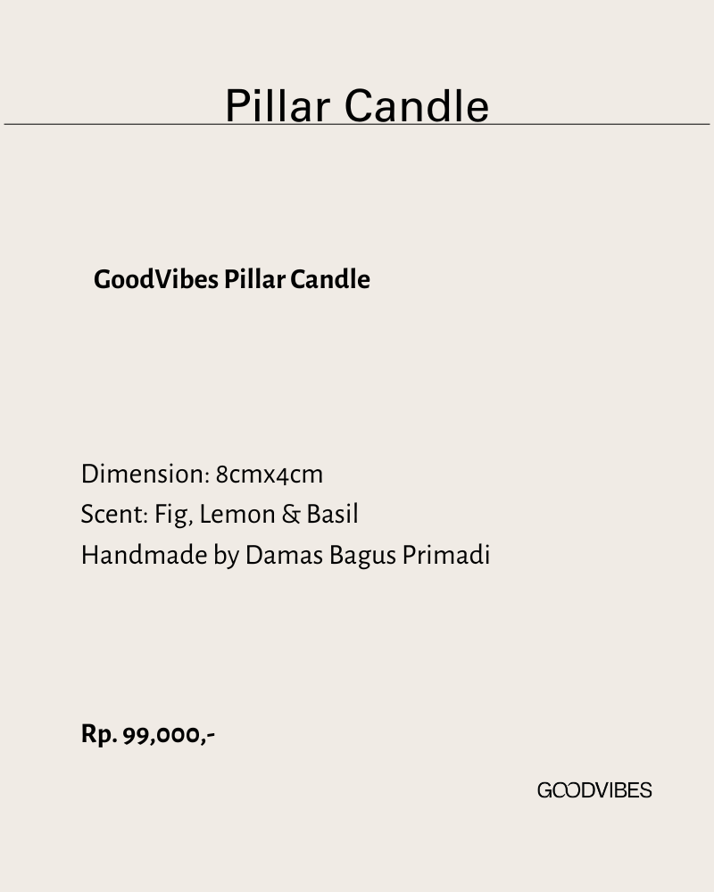 GoodVibes Pillar Candle