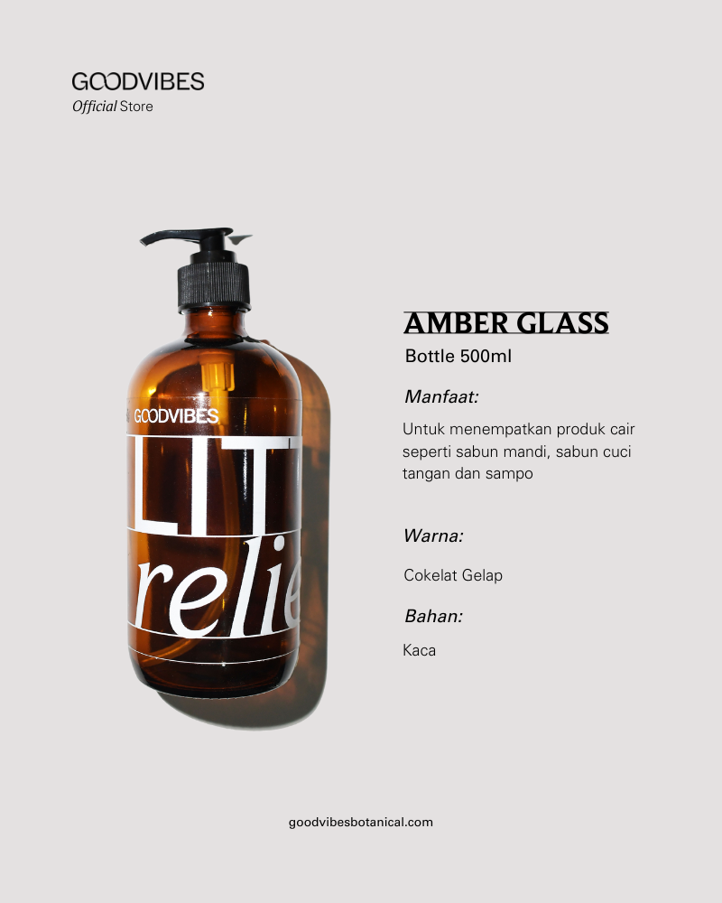 Amber Glass Bottle 500ml